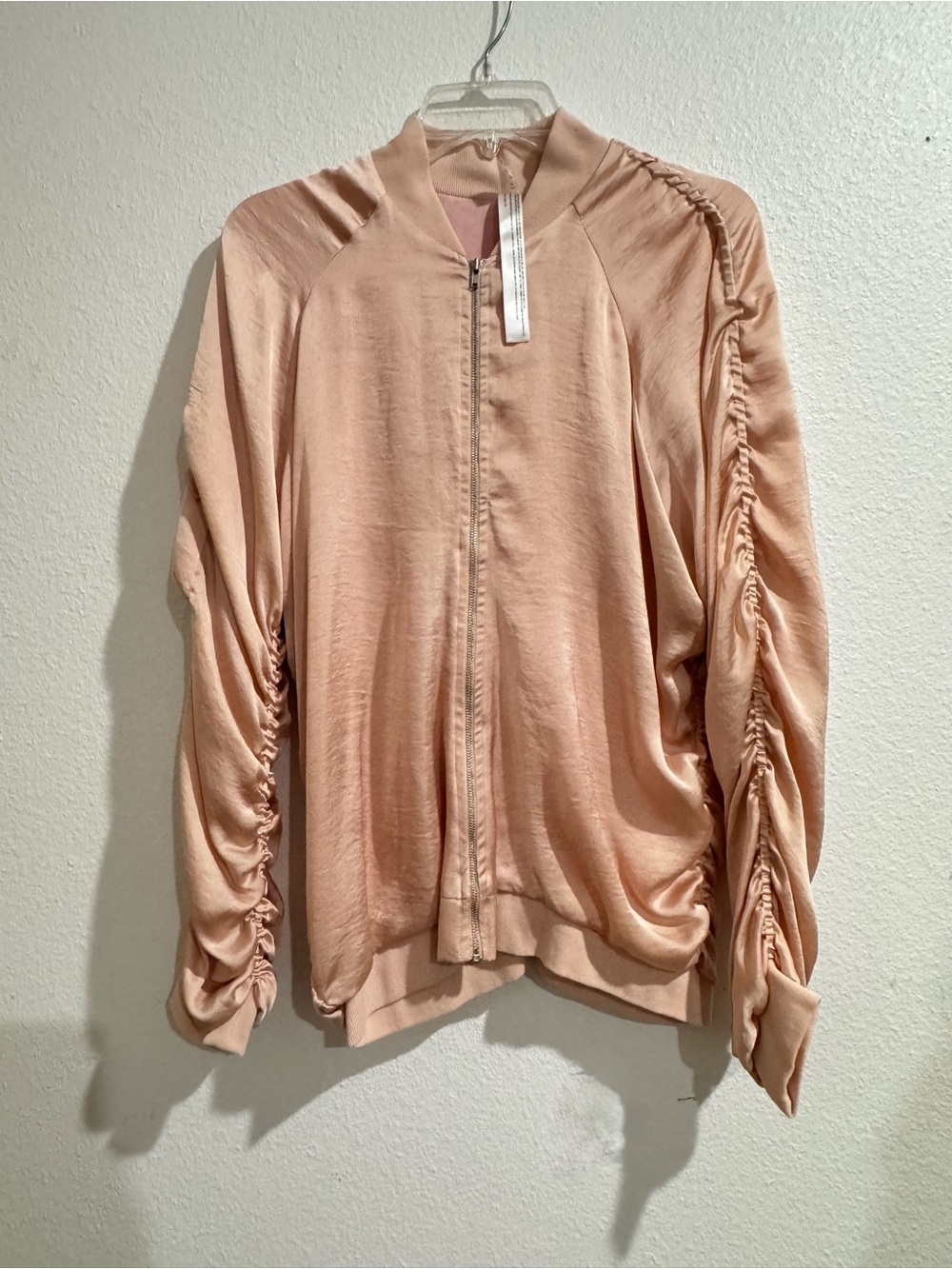 FP Movement by Free People Blush Satin-Look Ruched Sleeve Set